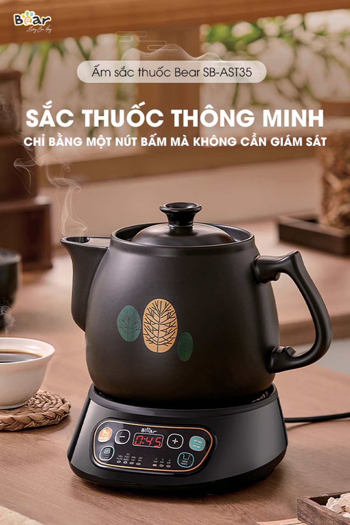 Ấm Sắc Thuốc 3 5L Bear SB-AST35
