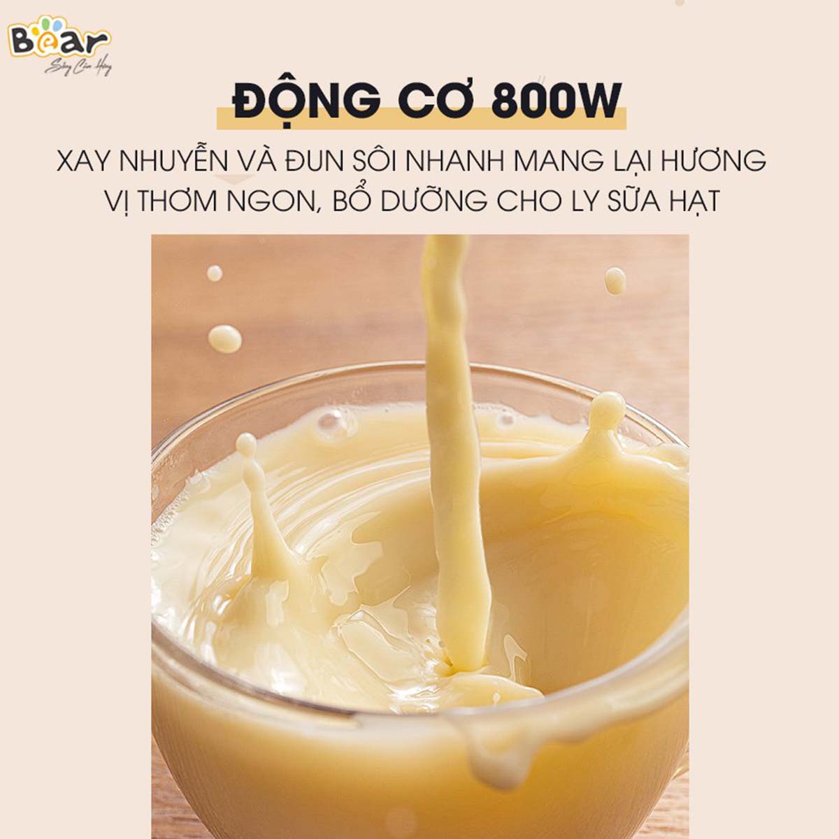 Máy xay nấu sữa hạt 9 chức năng Bear PBJ-B06S2