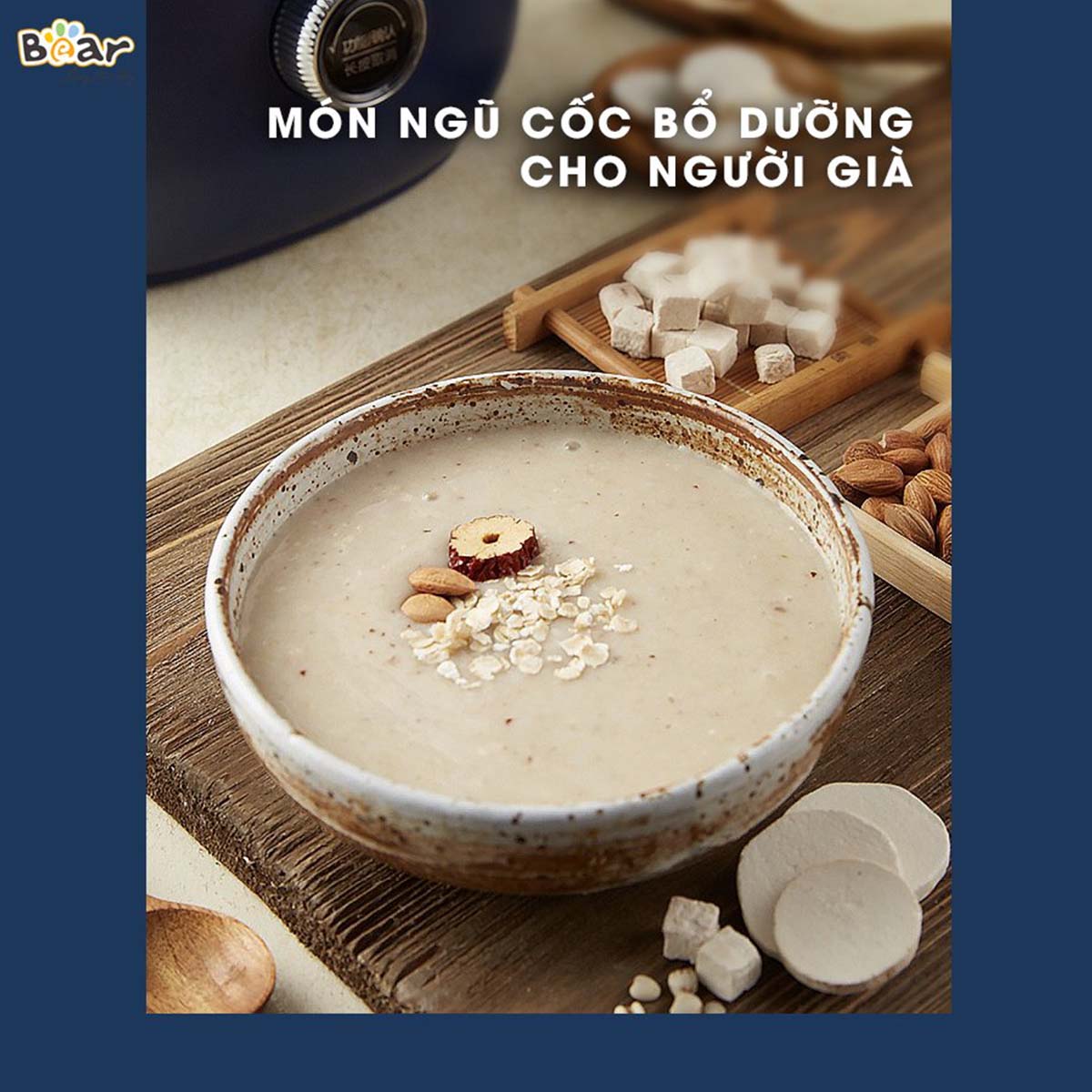 Máy xay nấu sữa hạt 9 chức năng Bear PBJ-B06S2