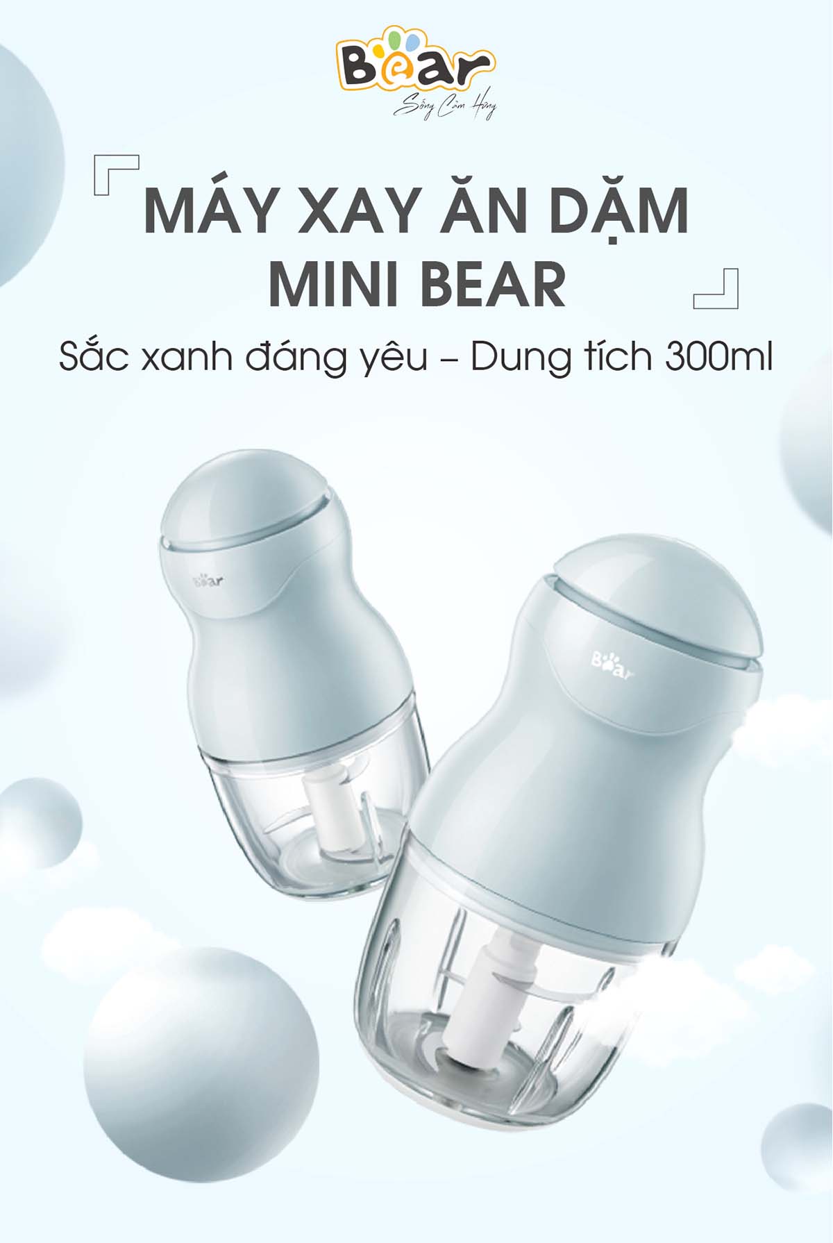 Máy xay ăn dặm Bear 0 3L GR-B03V2