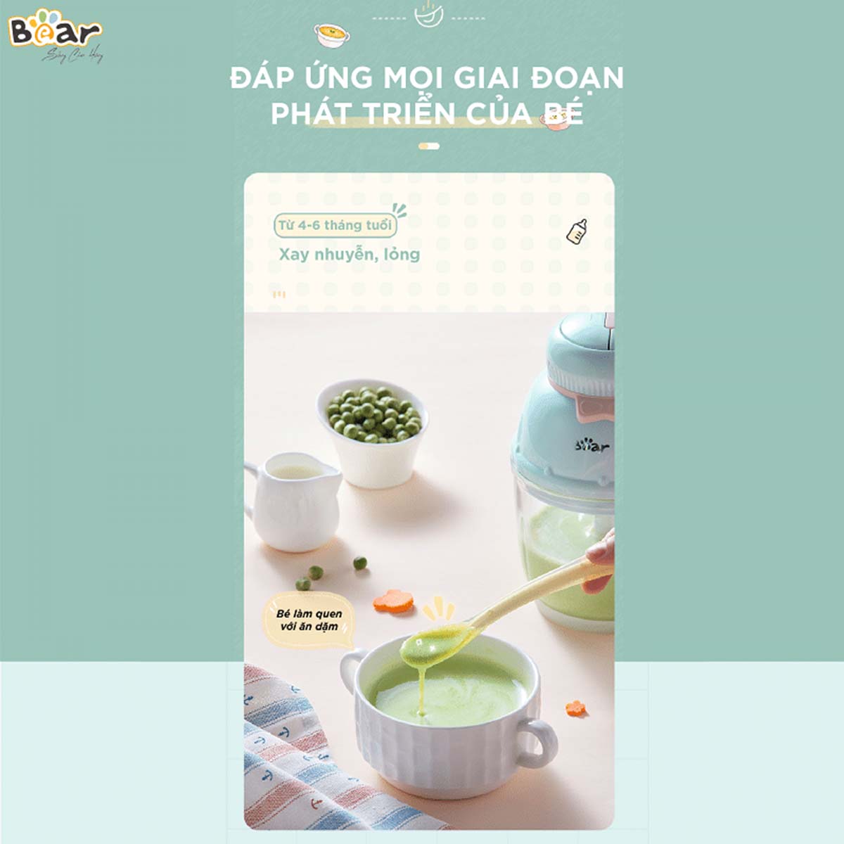 Máy xay ăn dặm 0 6L Bear GR-B06V1