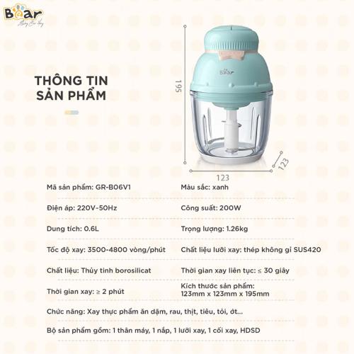 Máy xay ăn dặm 0 6L Bear GR-B06V1