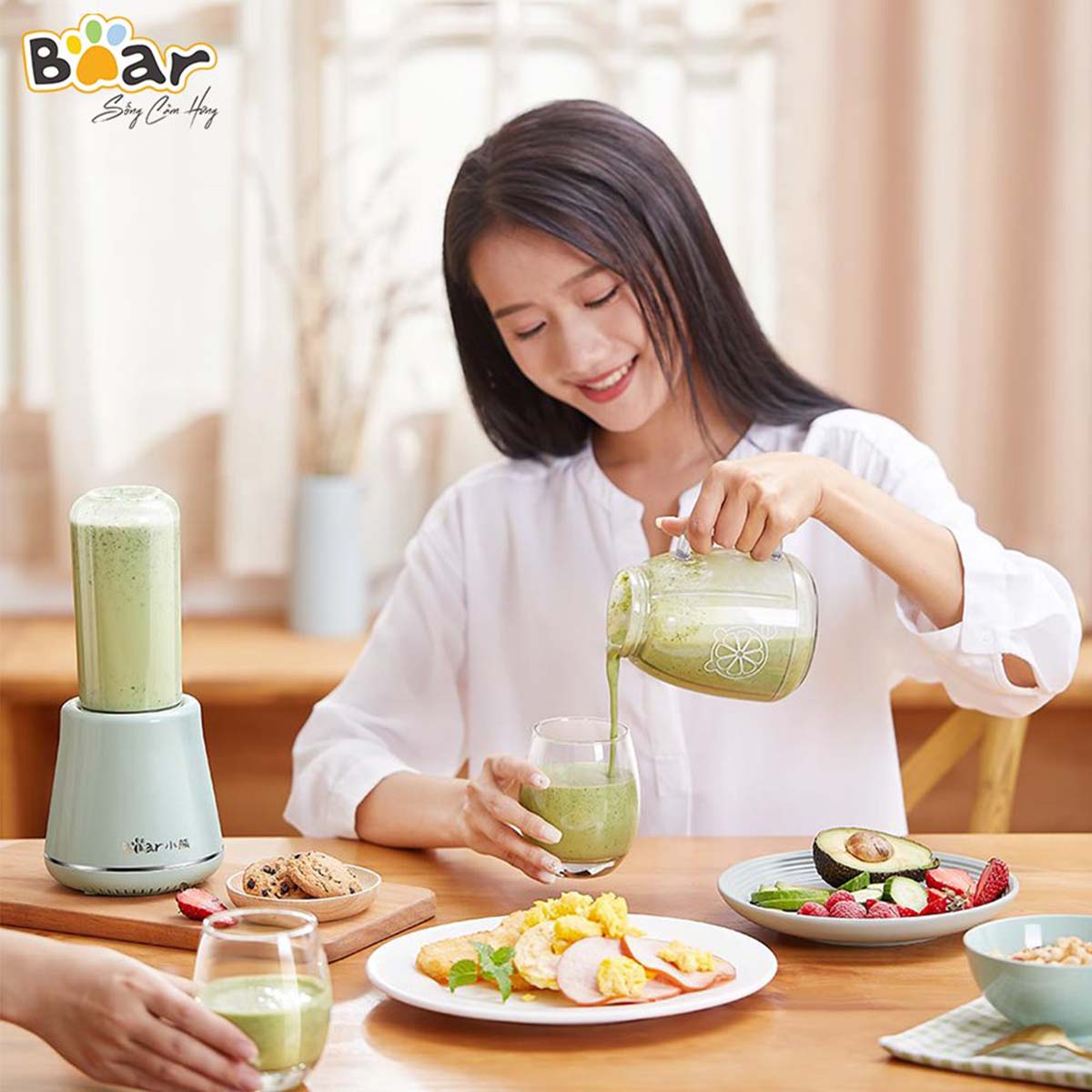 Máy xay sinh tố cầm tay 1L Bear LLJ- D04A1