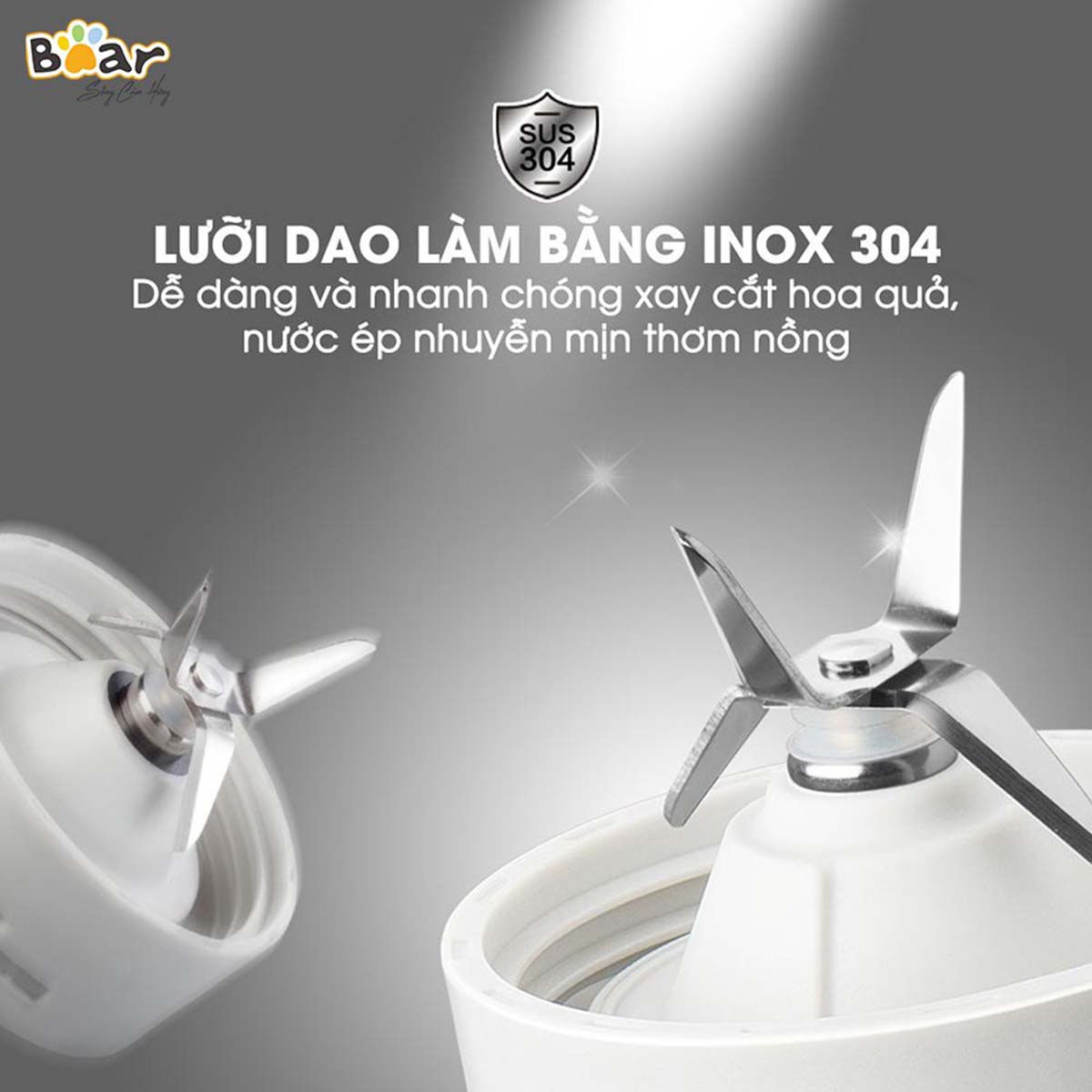 Máy xay sinh tố cầm tay 1L Bear LLJ- D04A1
