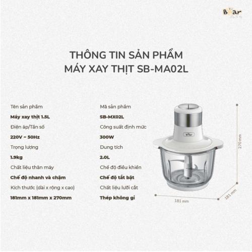 Máy xay thịt Bear SB-MA02L