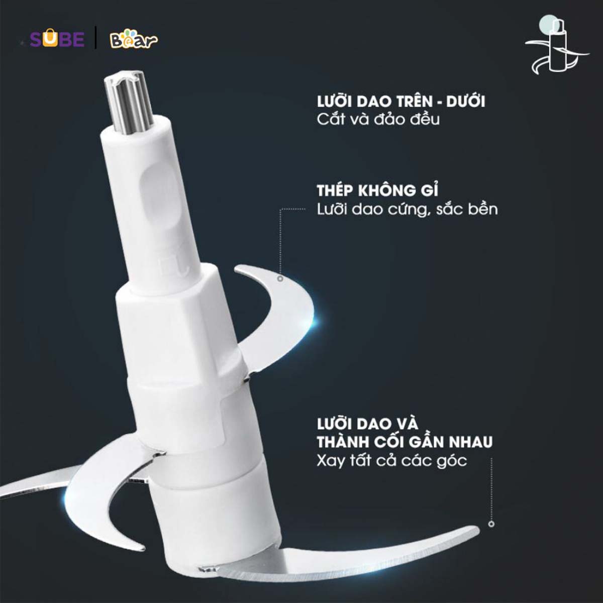 Máy xay đa năng 2 5L Bear QSJ-C04R8S