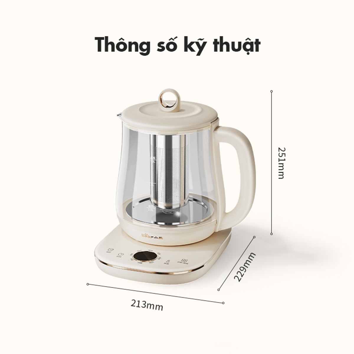 Ấm pha trà siêu tốc 1 5L Bear YSH-E15M1
