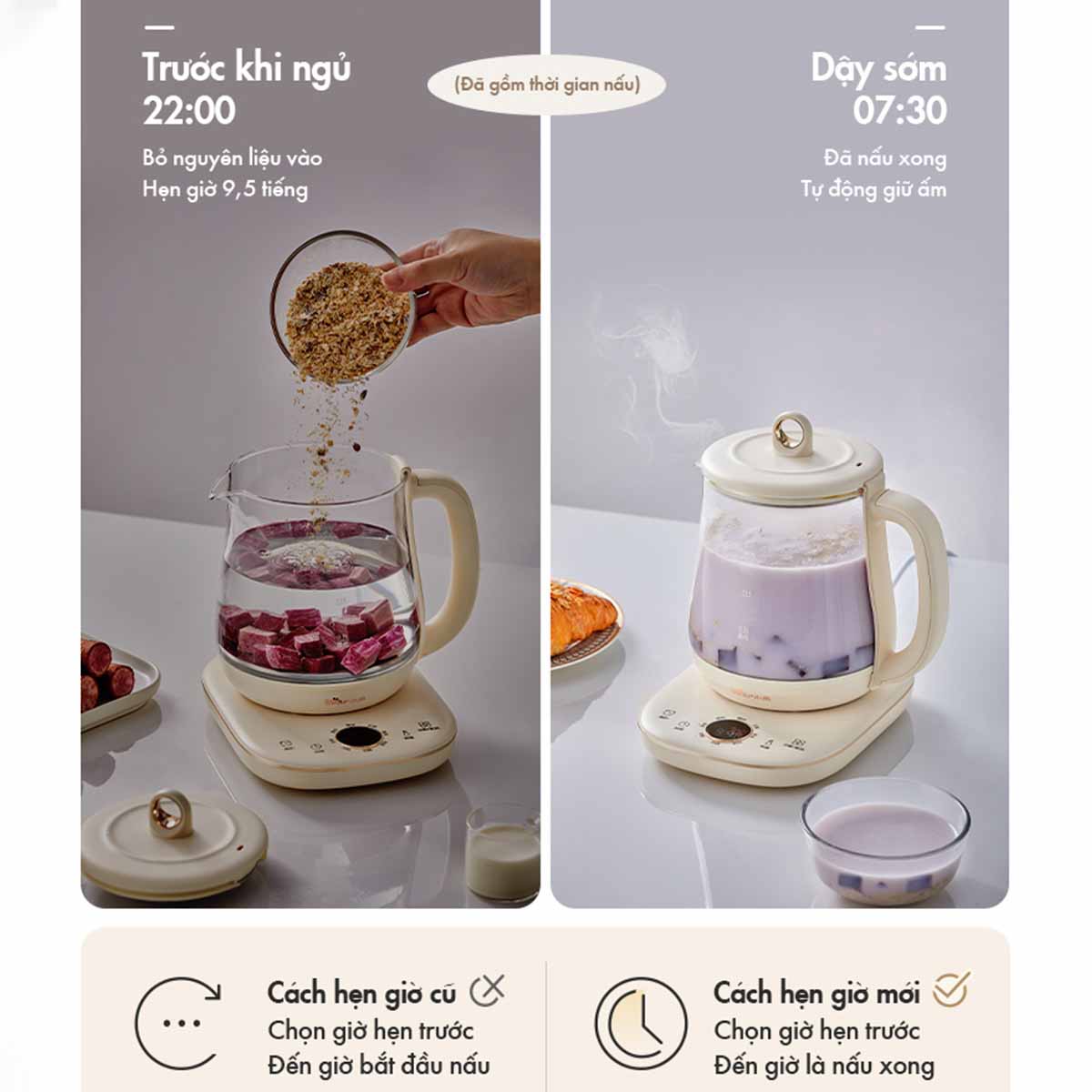 Ấm pha trà siêu tốc 1 5L Bear YSH-E15M1