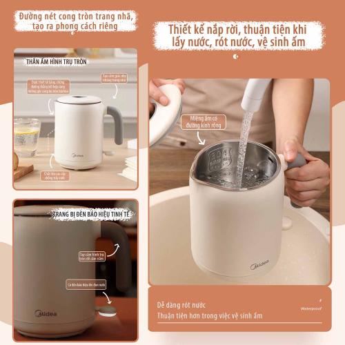 Ấm siêu tốc mini 0 6L Midea MKE06108ADA