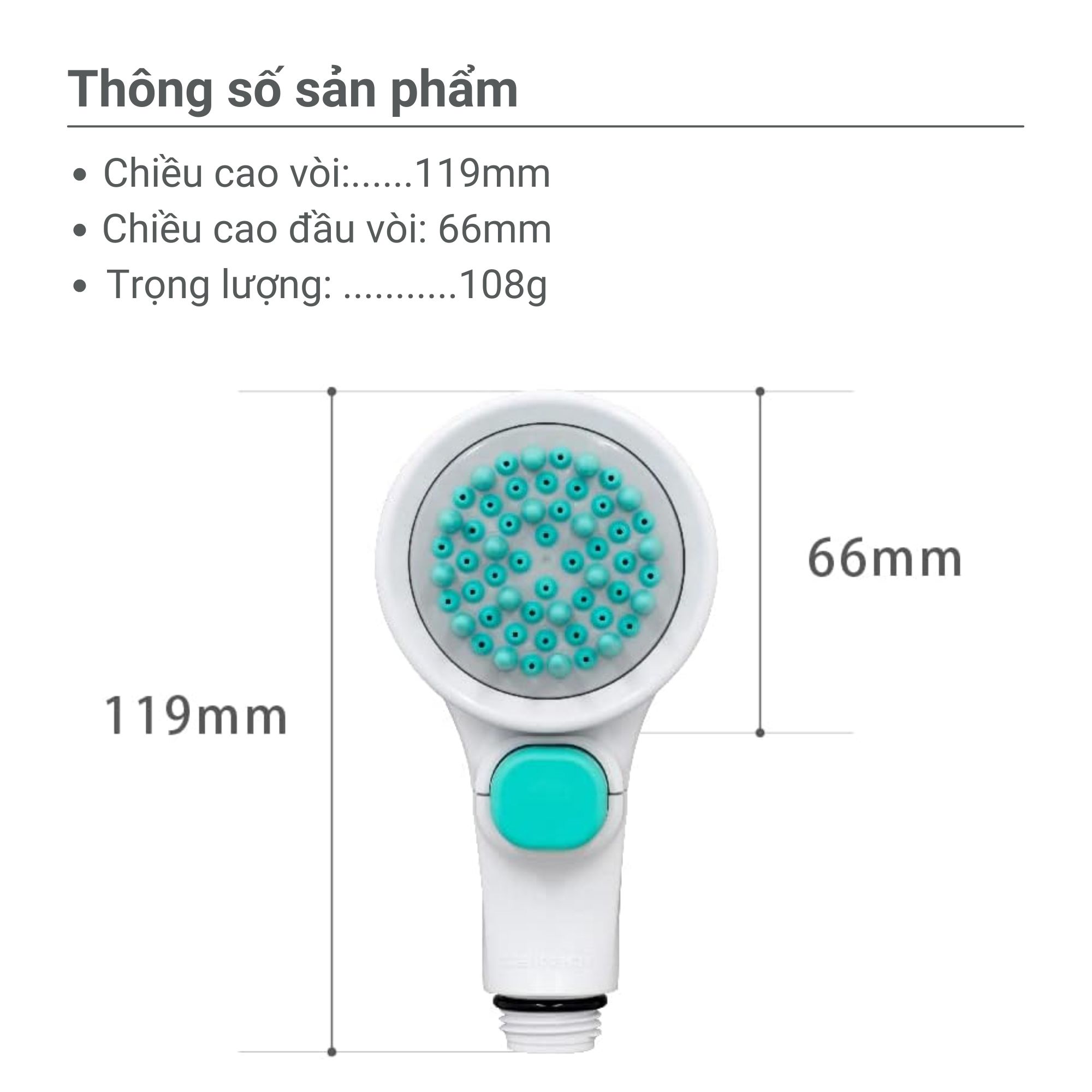 Vòi hoa sen Pets có nút dừng Takagi (JSB027GY)