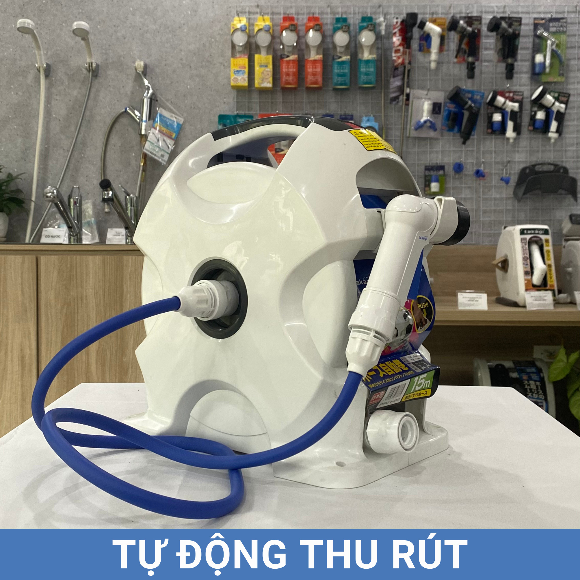 Bộ cuộn ống tưới cây tự động 15m Takagi R715FJC2